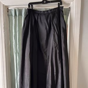 BLACK SATIN, TOOL UNDERBELLY, FULL LENGTH SKIRT, XL w/pockets